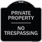 Signmission Designer Series Sign-No Trespassing, Black & Silver Heavy-Gauge Aluminum, 18" H, BS-1818-9811 A-DES-BS-1818-9811 - alternate 1